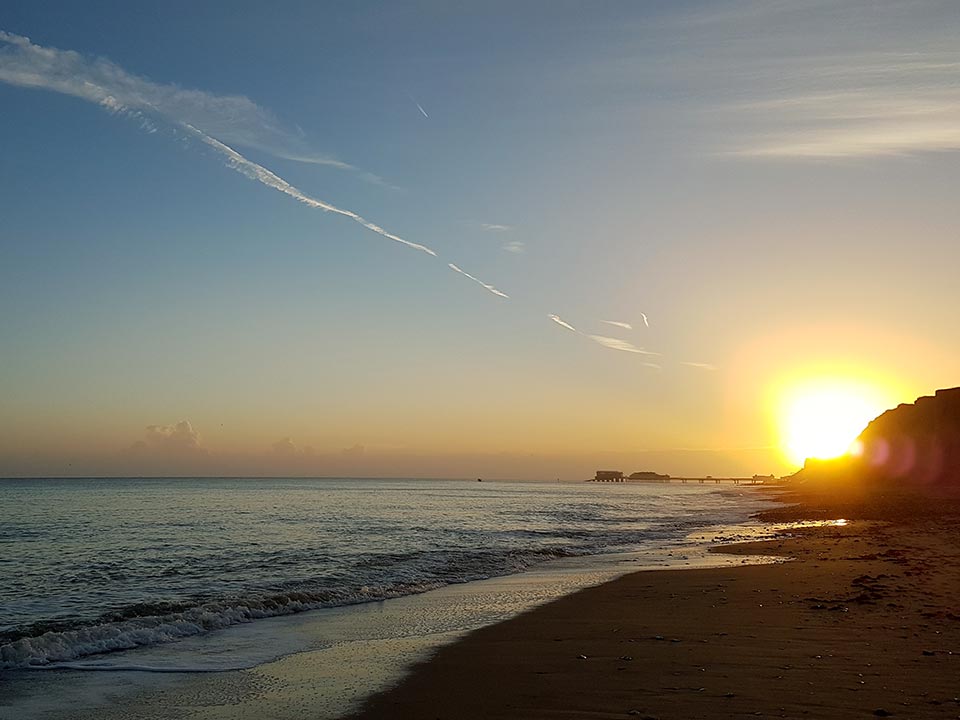 Sunrise on East Runton beach